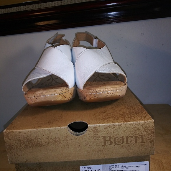 Born Leather Cross Plataform Sandals - Picture 3 of 7